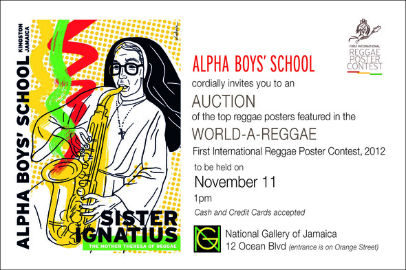Going once…. Reggae poster auction in Kingston, JA on Sunday November 11 to benefit Alpha Boys School.
